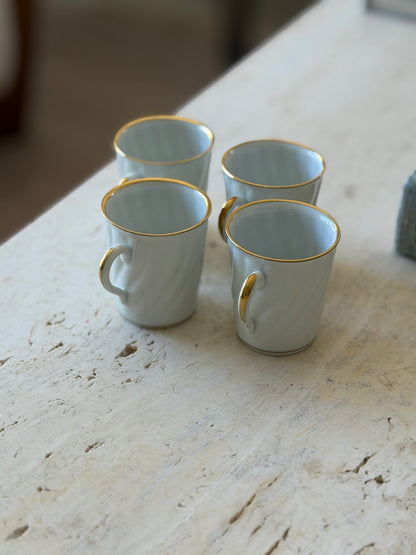 Cartier Limoges Porcelain Demitasse Espresso Cups Set of 4