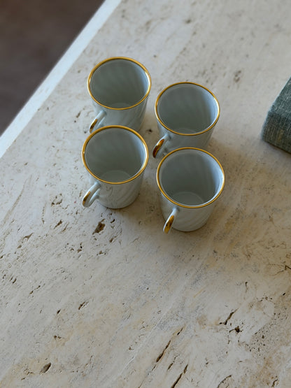 Cartier Limoges Porcelain Demitasse Espresso Cups Set of 4