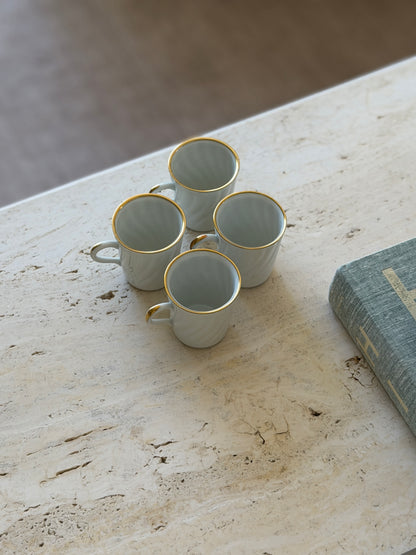 Cartier Limoges Porcelain Demitasse Espresso Cups Set of 4