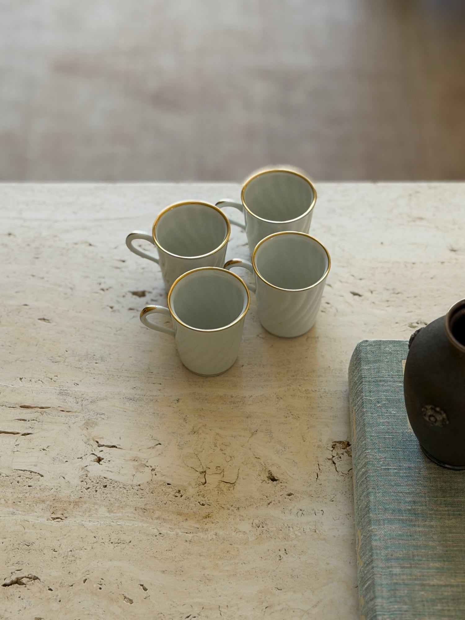 Cartier Limoges Porcelain Demitasse Espresso Cups Set of 4