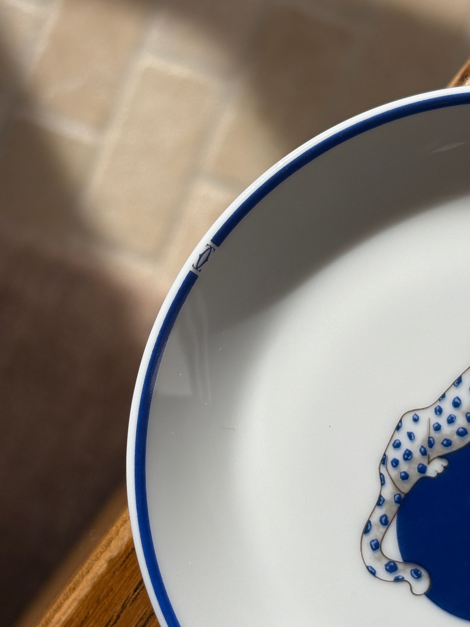 Cartier Limoges Porcelain Panthere Trinket Bowl France