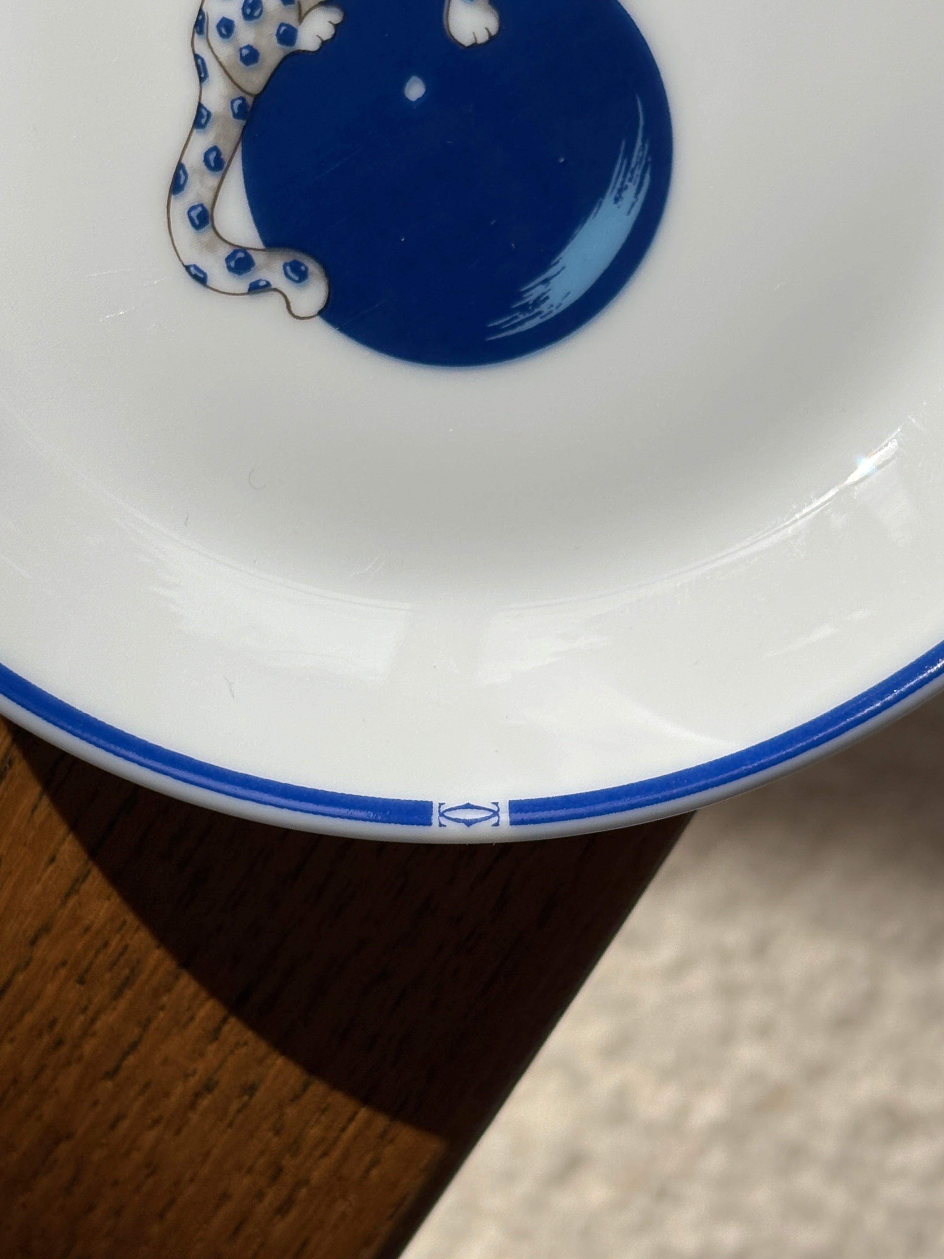 Cartier Limoges Porcelain Panthere Trinket Bowl France