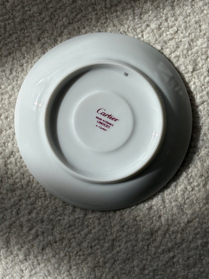 Cartier Limoges Porcelain Panthere Trinket Bowl France