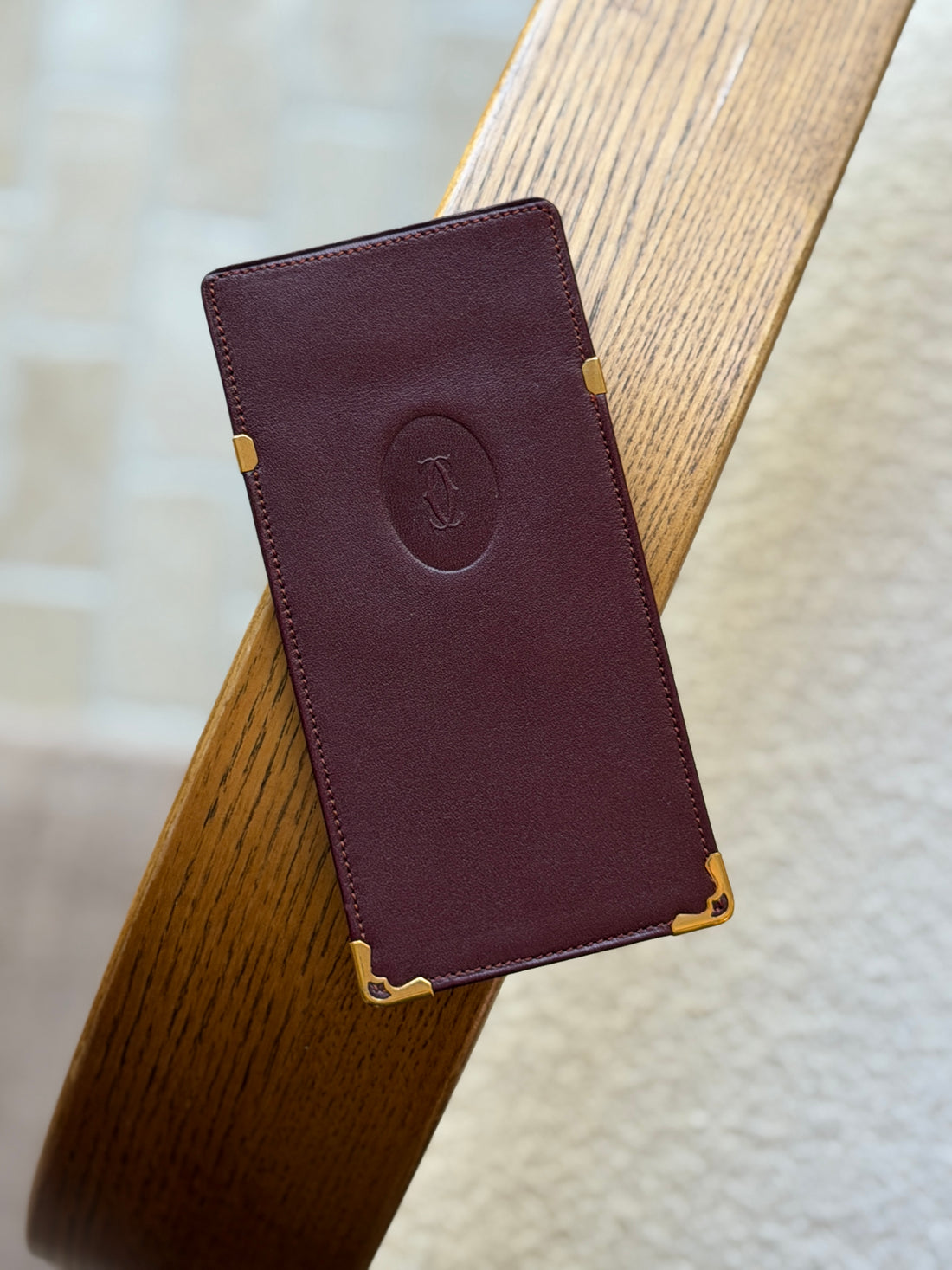 Cartier Must de Cartier Bordeaux Leather Sunglasses Case