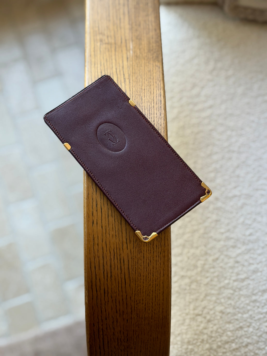 Cartier Must de Cartier Bordeaux Leather Sunglasses Case