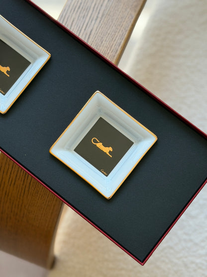 Cartier Panthere Porcelain Limoges Trinket Tray | Collectors Gene