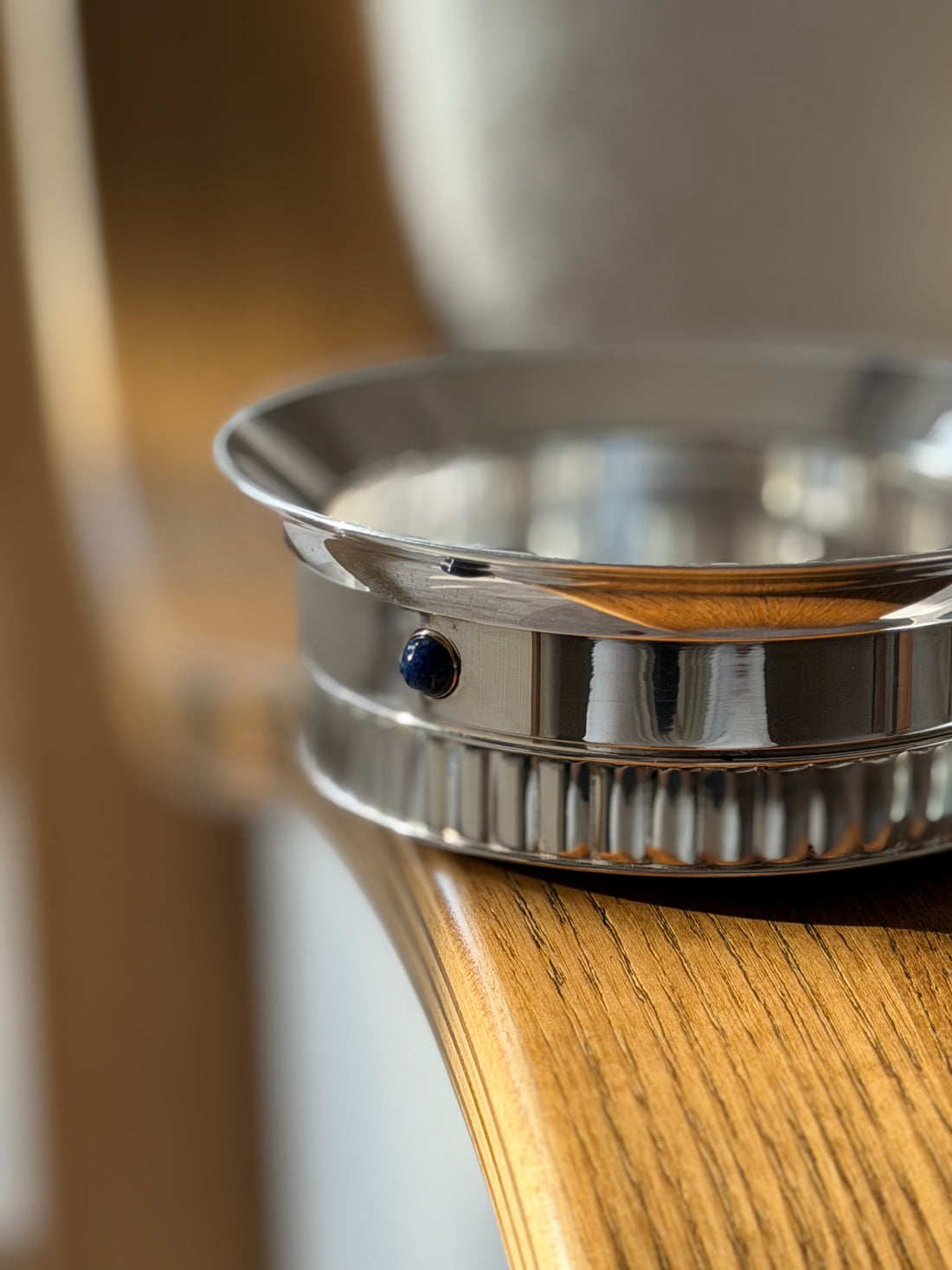 Cartier Silver Plate Lapis Bottle Coaster | Collectors Gene