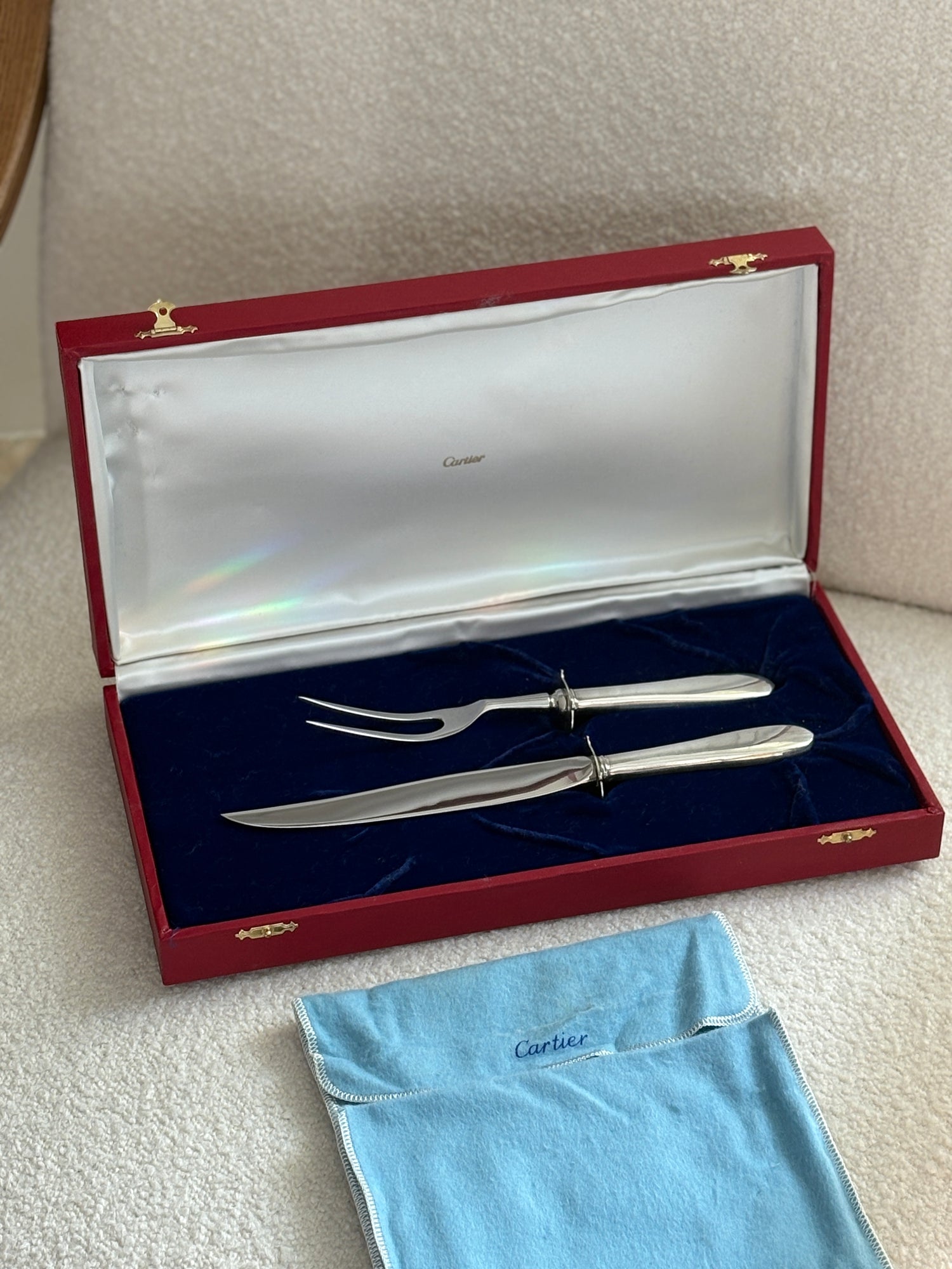 Cartier Sterling Silver Carving Set with Box | Collectors Gene