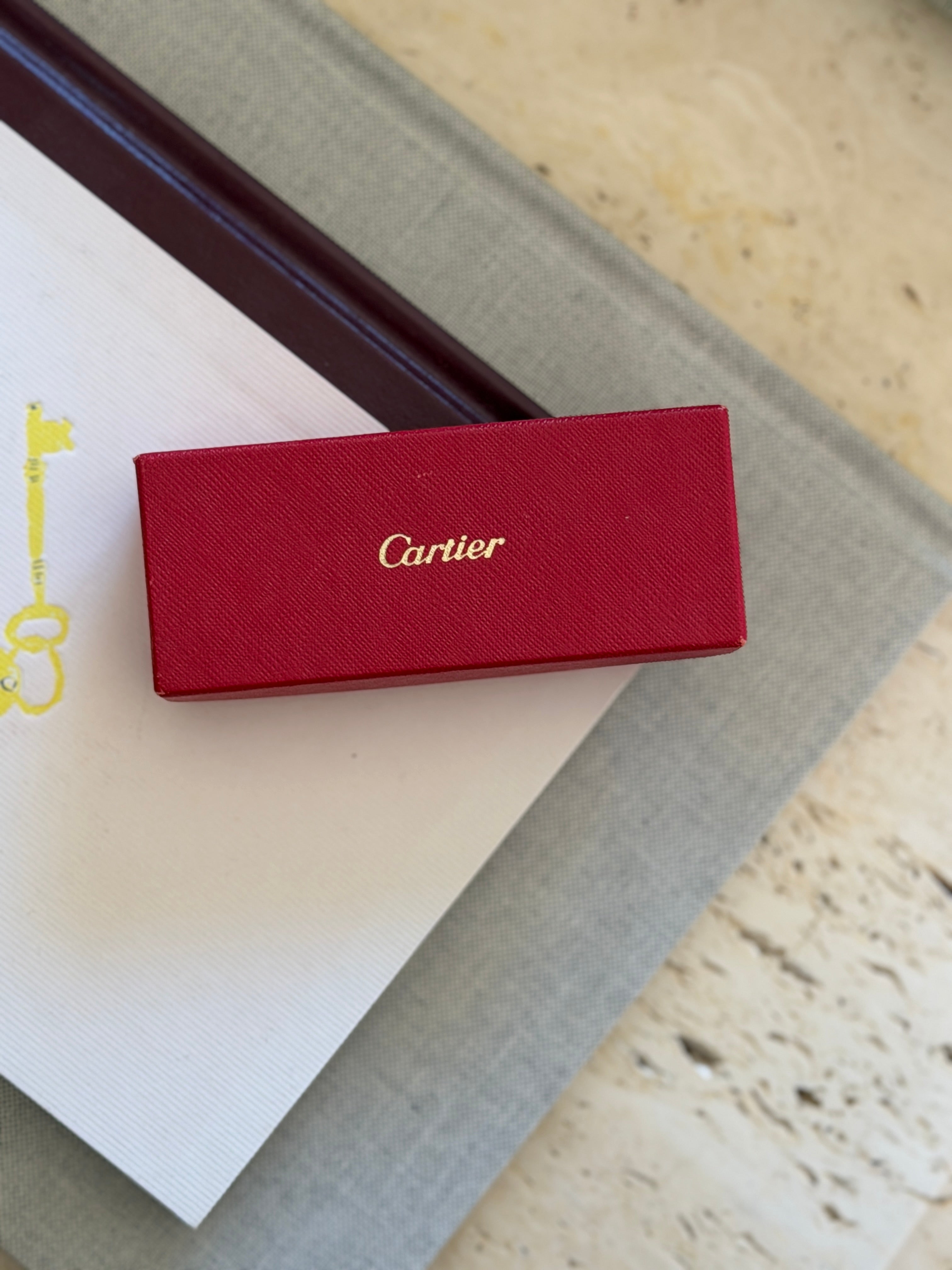 Cartier Sterling Silver Shell Button Set in Original Cartier Box