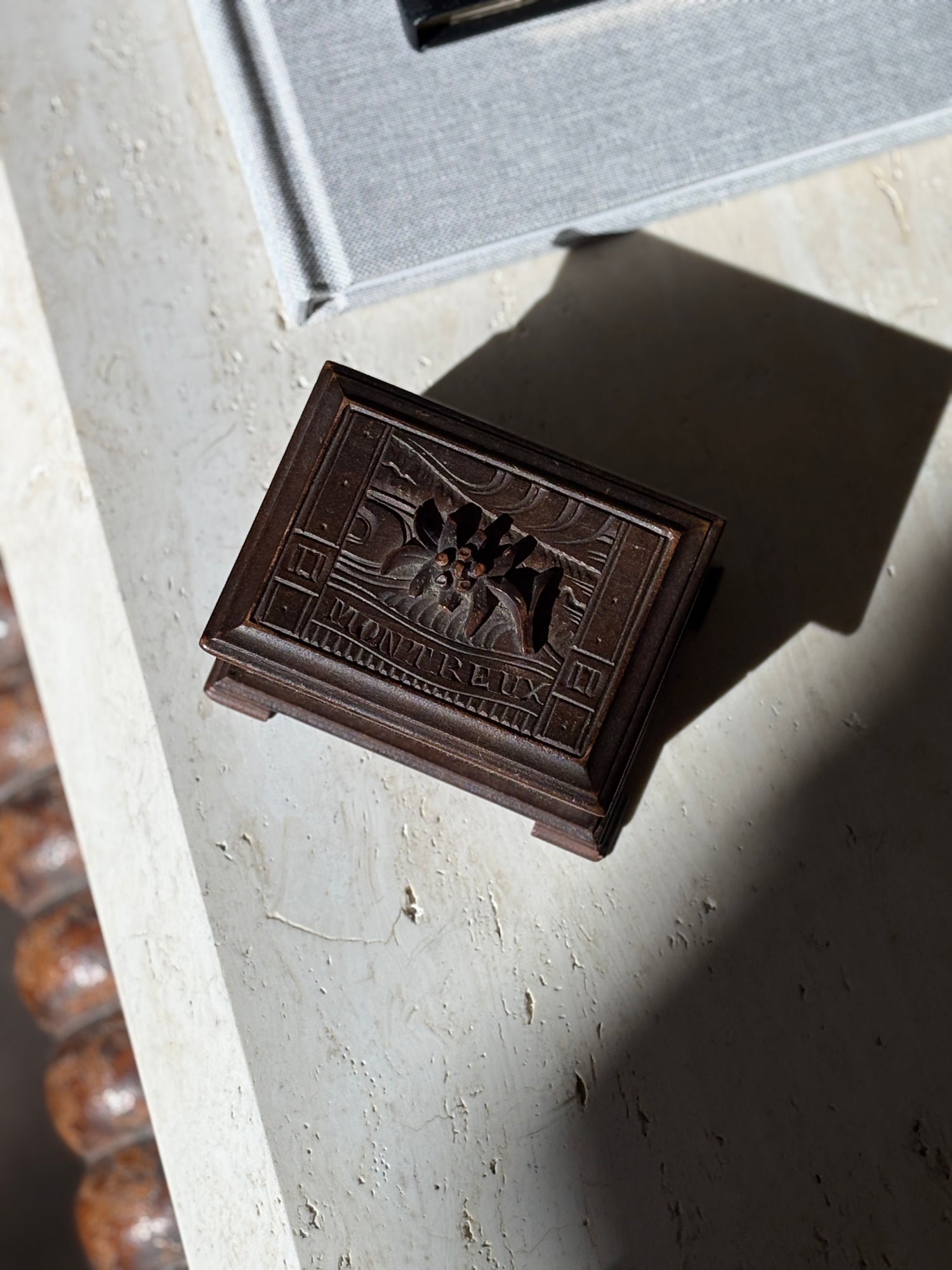 Carved Wood Box from Montreux, Switzerland | Collectors Gene