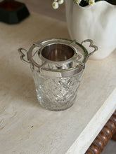 Champagne Bucket in Cut Glass Silver Plate by John Grinsell Sons Sheffield England c.1910 | Collectors Gene