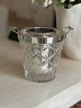Champagne Bucket in Cut Glass Silver Plate by John Grinsell Sons Sheffield England c.1910 | Collectors Gene