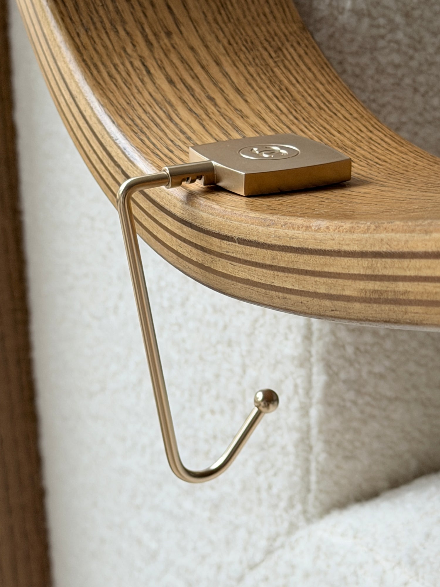 Chanel Metal Handbag Table Hook with Interlocking CC Logo | Collectors Gene