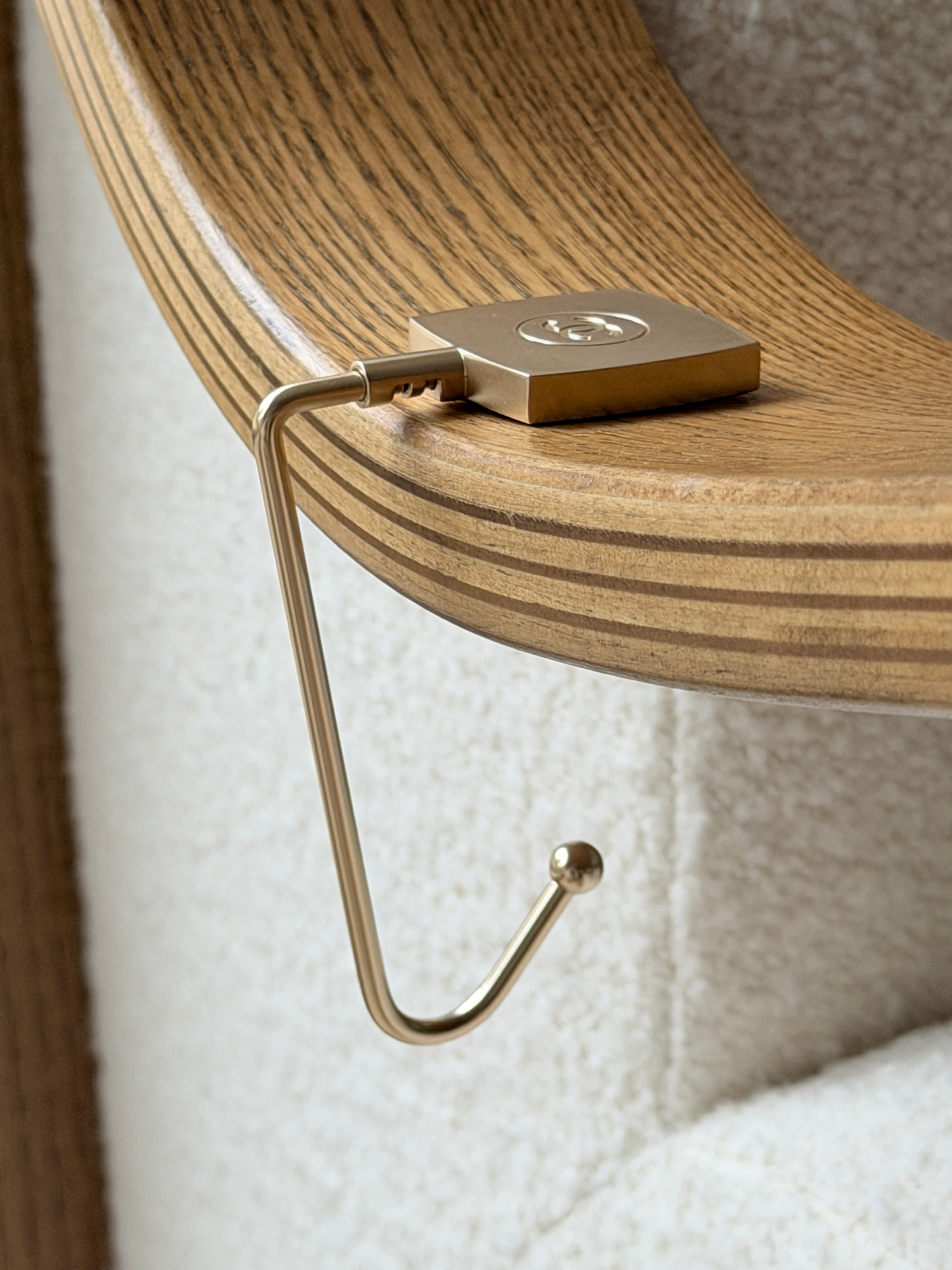 Chanel Metal Handbag Table Hook with Interlocking CC Logo | Collectors Gene