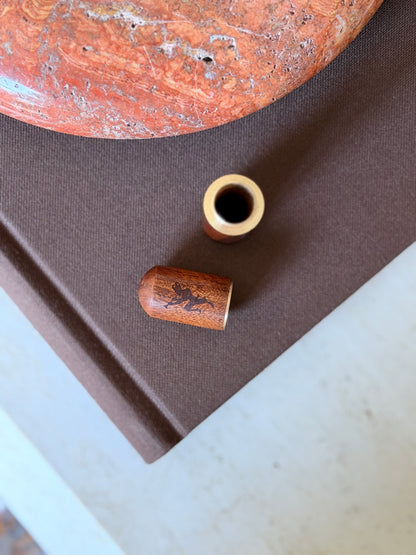 Chateau Marmont Wood Match &amp; Toothpick Holder