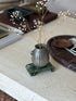 Chinese Jade Stone Pedestal Stand with Scroll Details | Collectors Gene