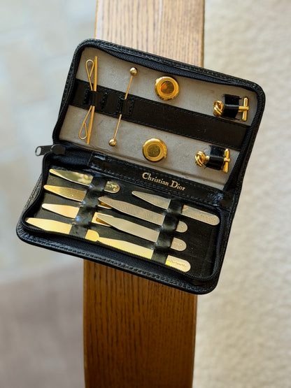 Christian Dior Cufflink, Collar Stay &amp; Tie Bar Set