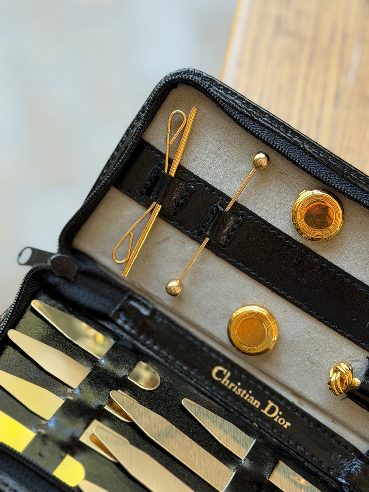 Christian Dior Cufflink, Collar Stay &amp; Tie Bar Set