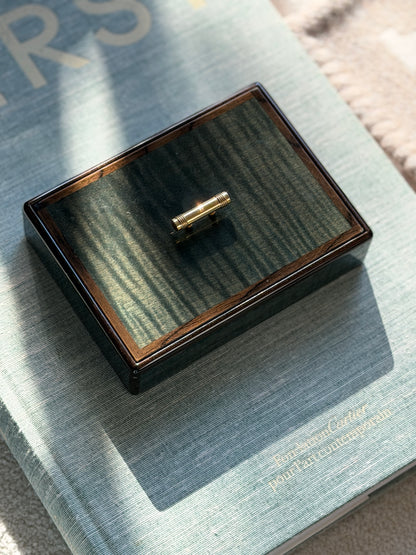 Christian Dior Forest Green Lacquer Jewelry Box with Leather Interior | Collectors Gene