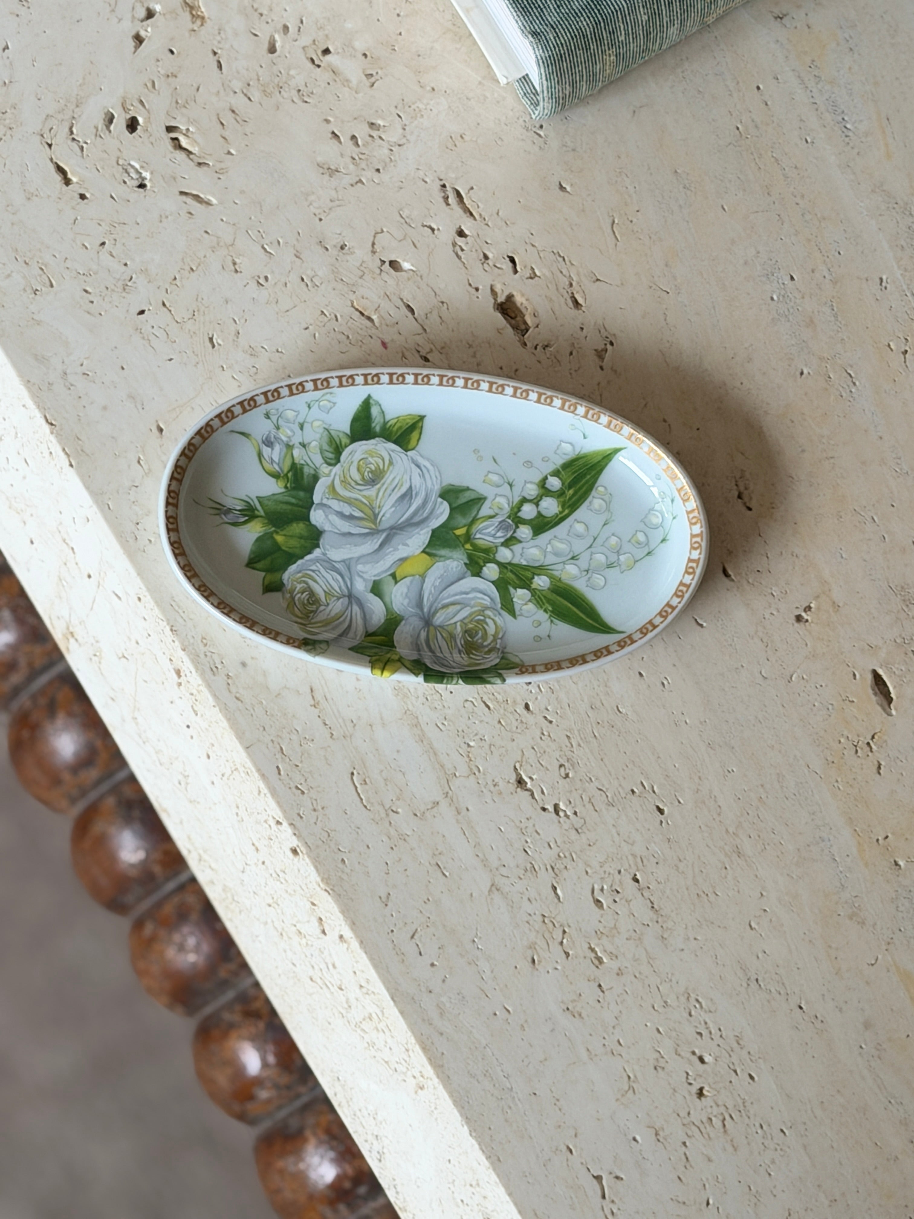 Christian Dior Limoges Floral Porcelain Trinket Tray Ring Dish | Collectors Gene
