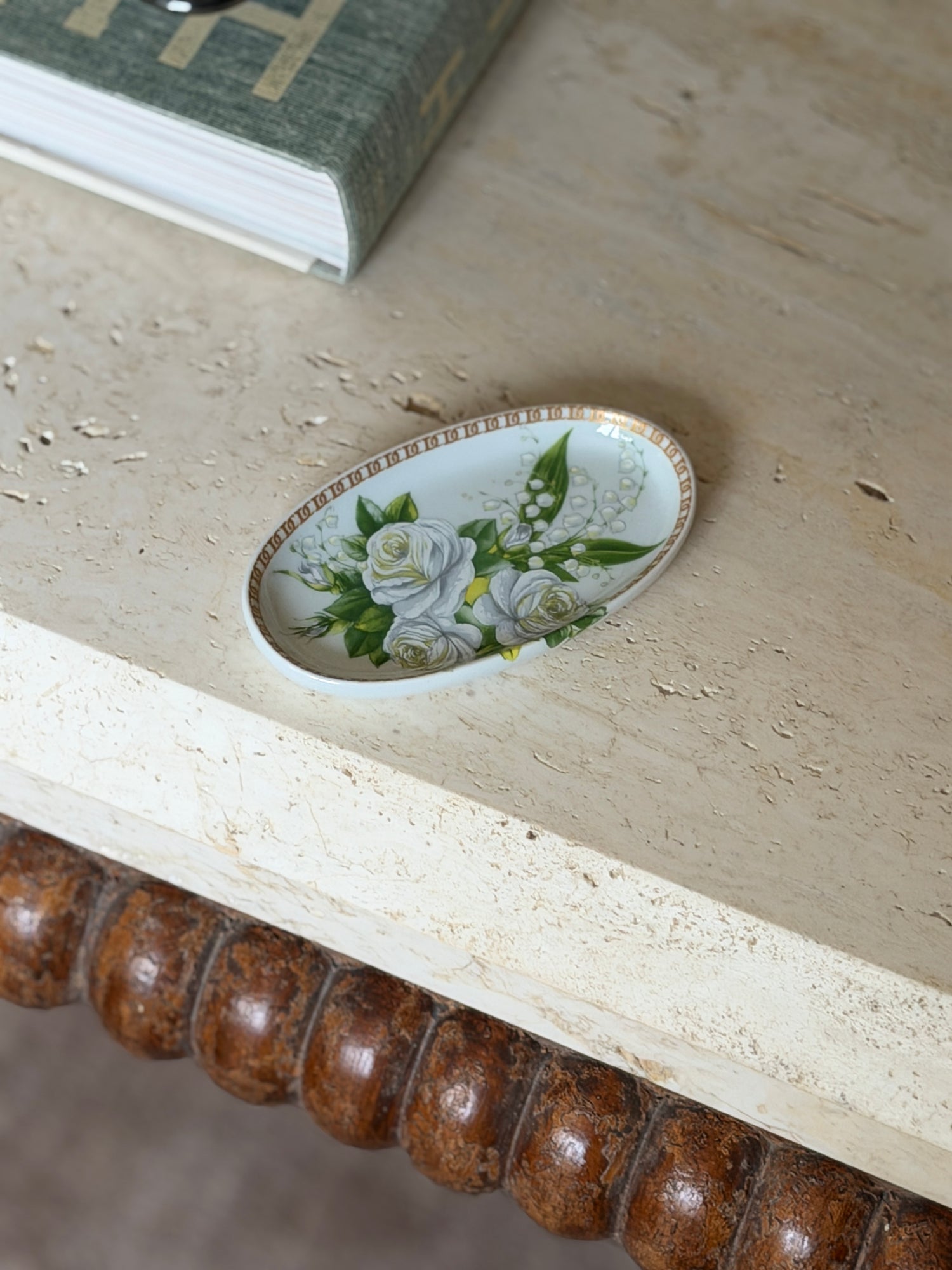 Christian Dior Limoges Floral Porcelain Trinket Tray Ring Dish | Collectors Gene