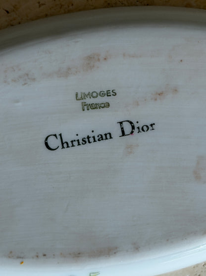 Christian Dior Limoges Floral Porcelain Trinket Tray Ring Dish | Collectors Gene