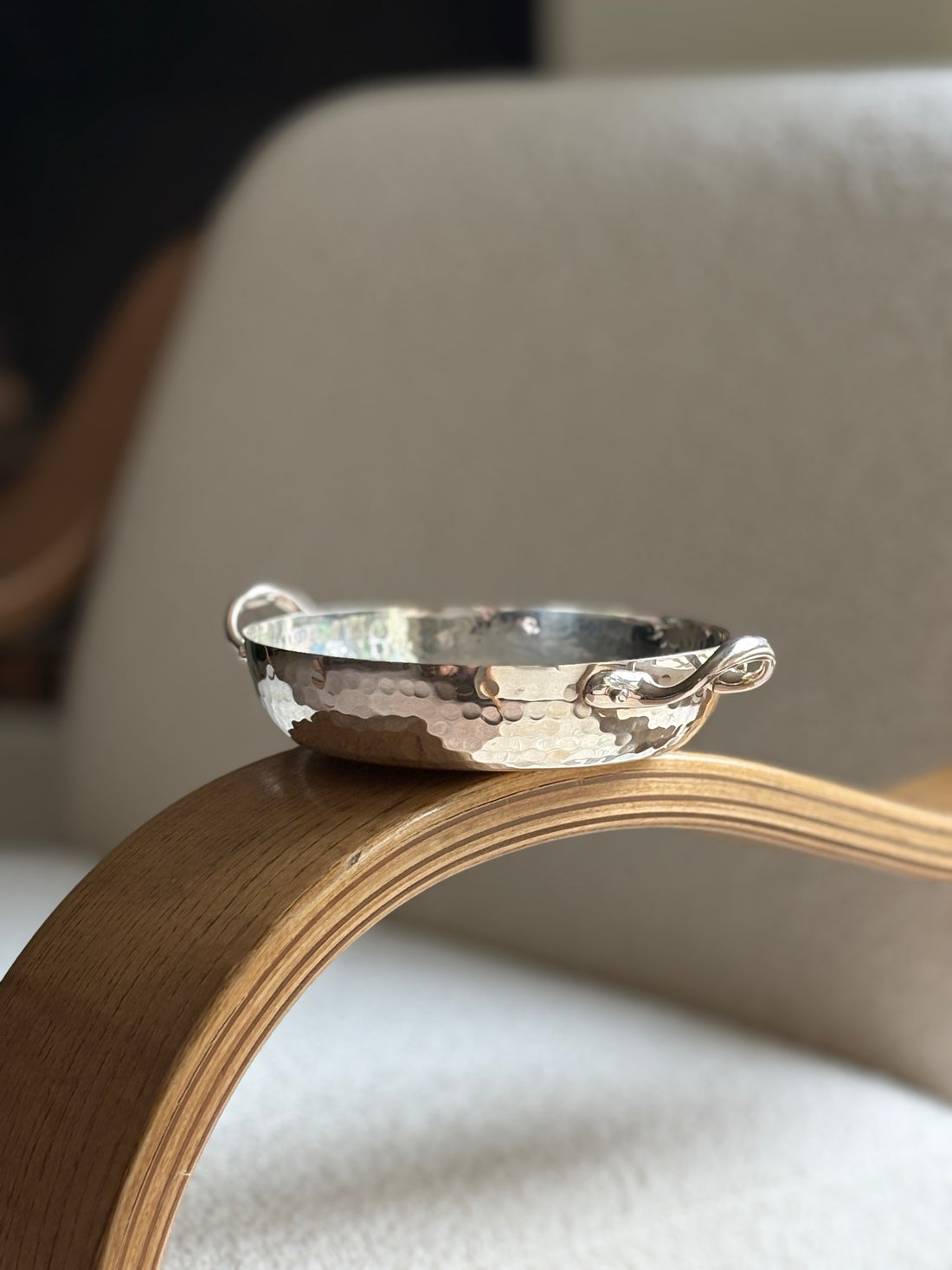 Christian Dior Silver Hammered Bowl with Handles | Collectors Gene