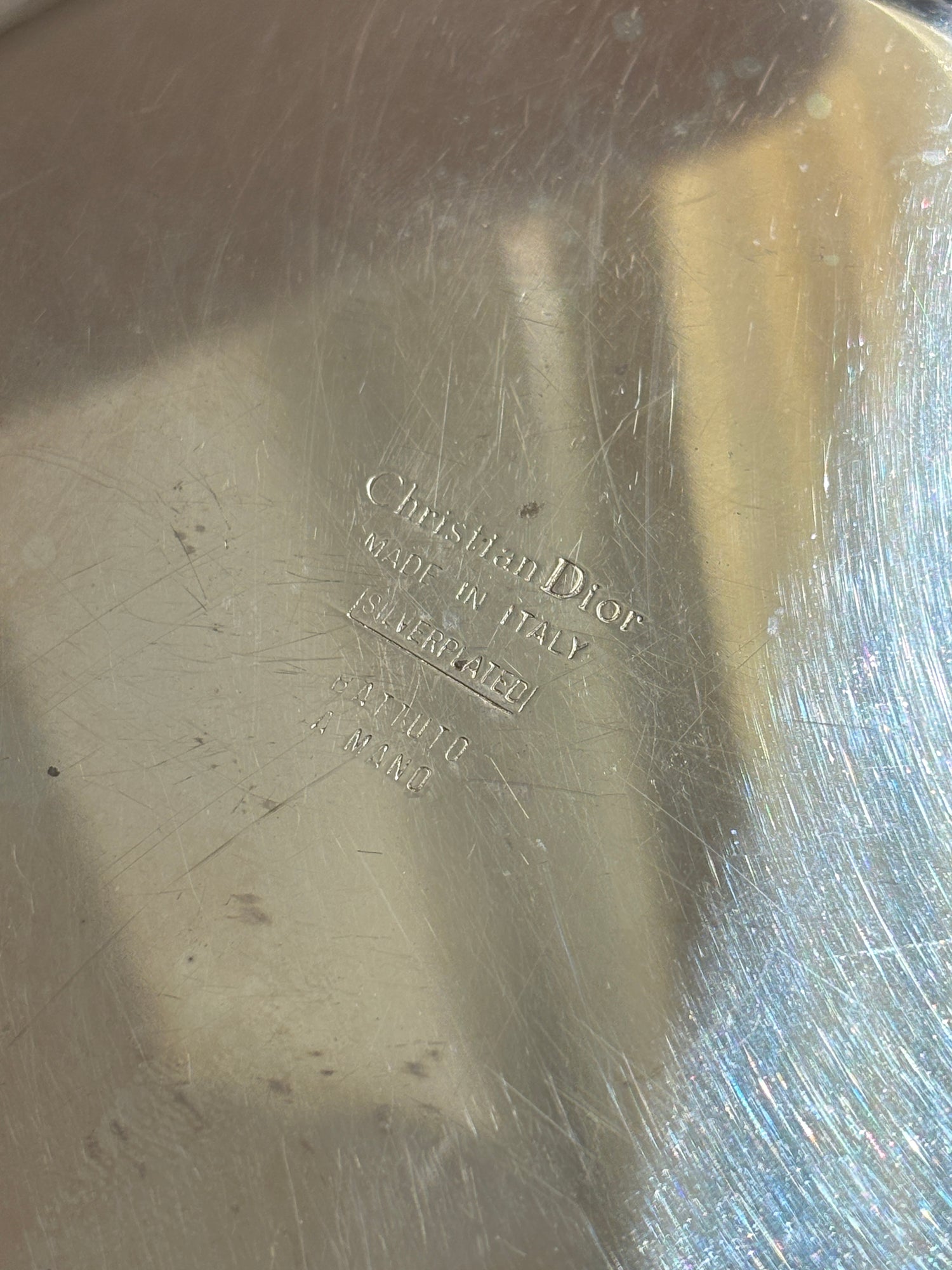 Christian Dior Silver Hammered Bowl with Handles | Collectors Gene