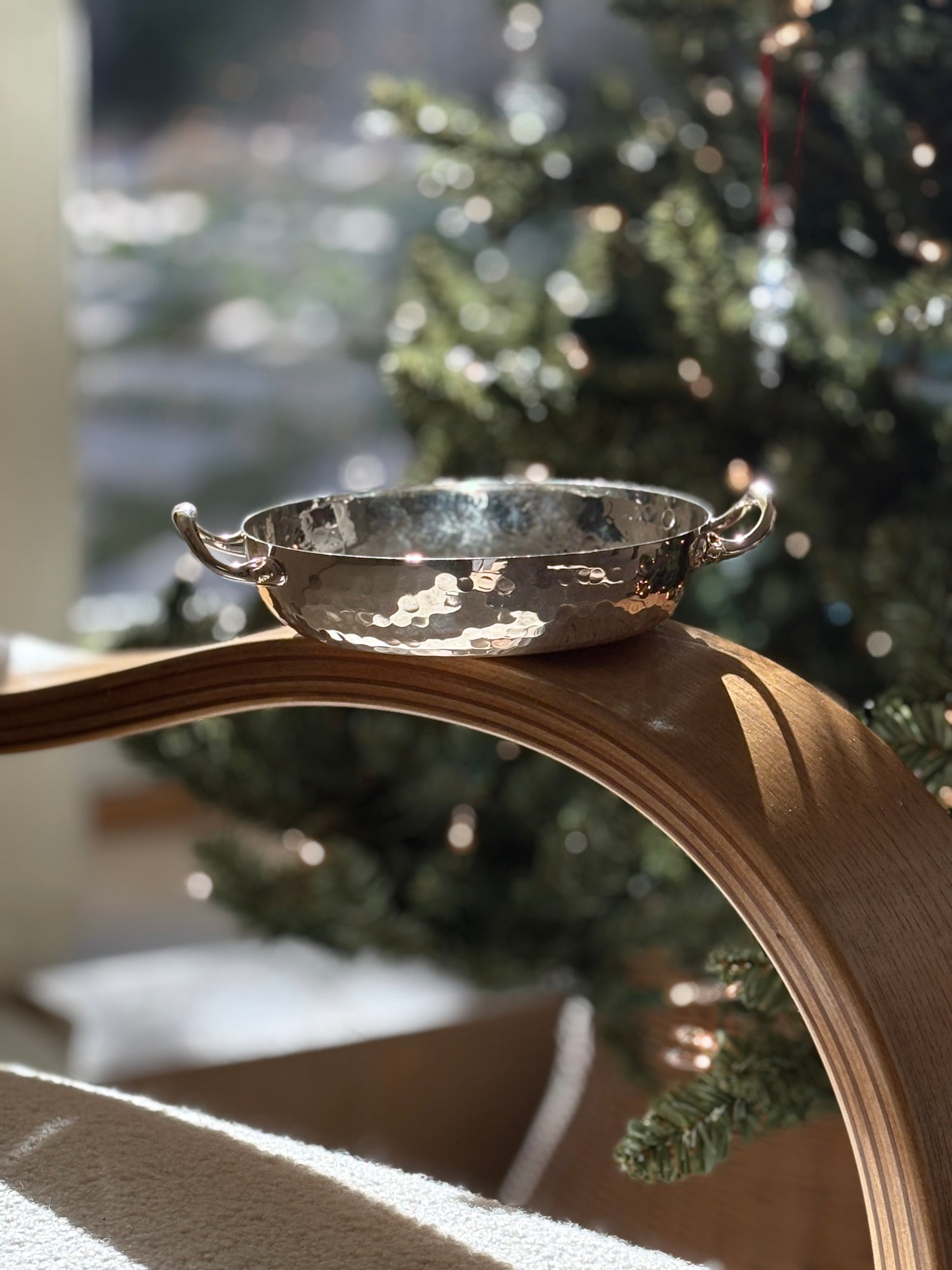 Christian Dior Silver Hammered Bowl with Handles | Collectors Gene