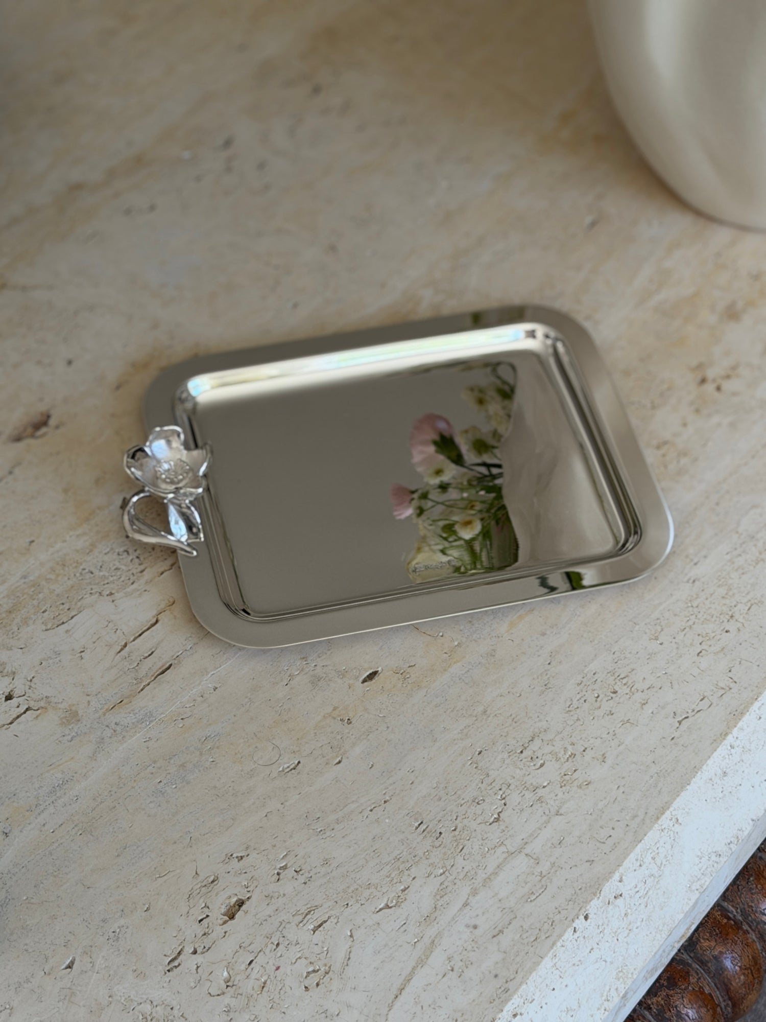 Christofle Anemone Silver-Plated French Serving Tray | Collectors Gene