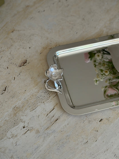 Christofle Anemone Silver-Plated French Serving Tray | Collectors Gene