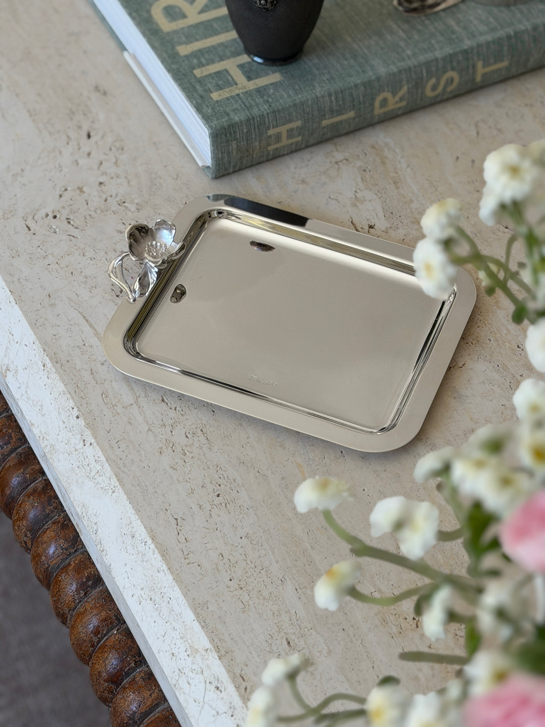 Christofle Anemone Silver-Plated French Serving Tray | Collectors Gene