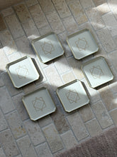 Christofle Art Deco Lacquer Coaster Set of 6 for Pavillon Christofle in Cream Gold