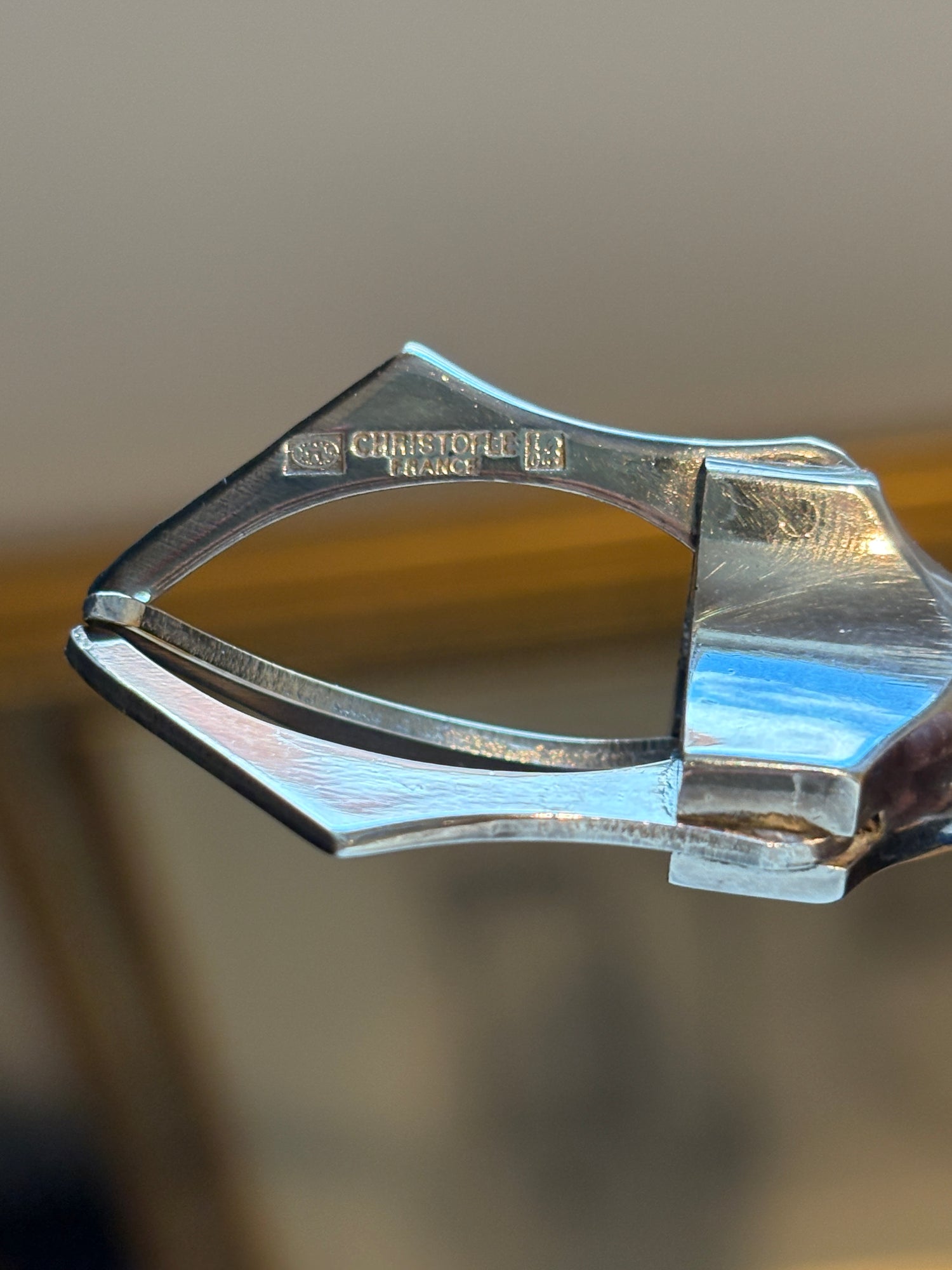 Christofle Engine Turned Mechanical Sugar Cube Olive Tongs | Collectors Gene