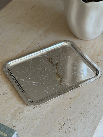 Christofle Graffiti French Silver-Plated Large Tray | Collectors Gene