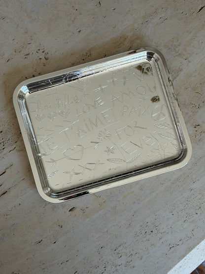 Christofle Graffiti Silver-Plated French Catchall Tray | Collectors Gene