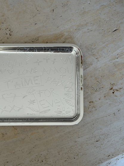 Christofle Graffiti Silver-Plated French Catchall Tray | Collectors Gene