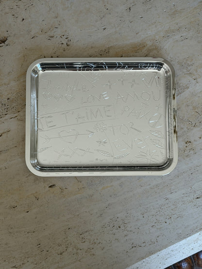 Christofle Graffiti Silver-Plated French Catchall Tray | Collectors Gene