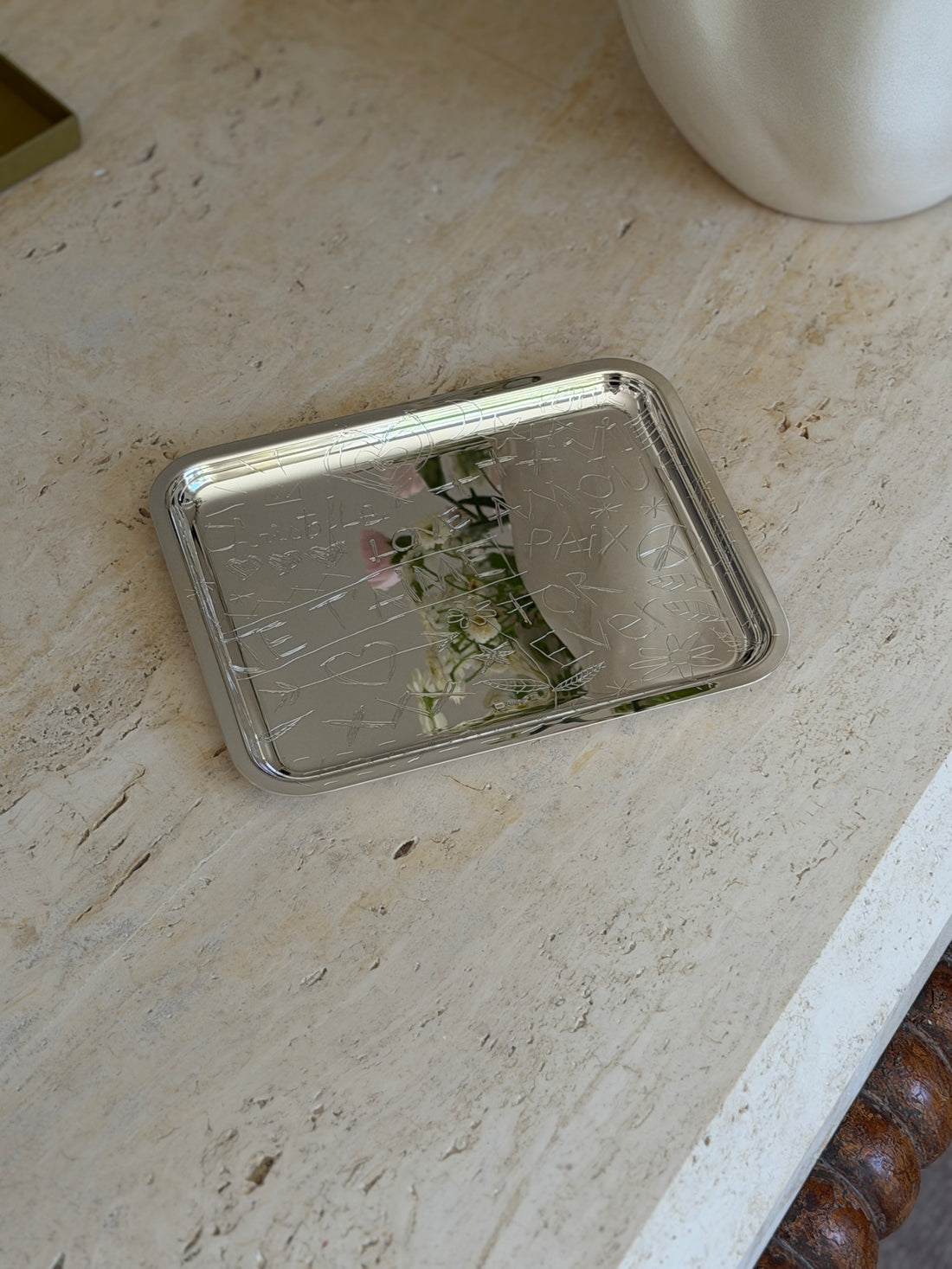 Christofle Graffiti Silver-Plated Rectangular Tray | Collectors Gene