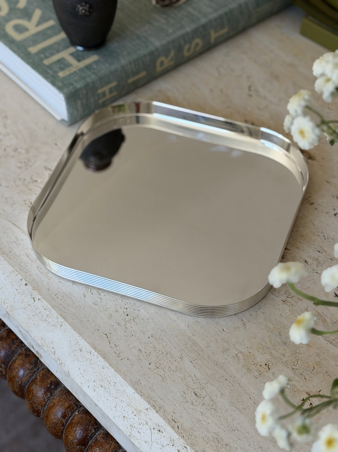 Christofle K T Silver-Plated Serving Tray by Thomas Keller Adam D. Tihany | Collectors Gene