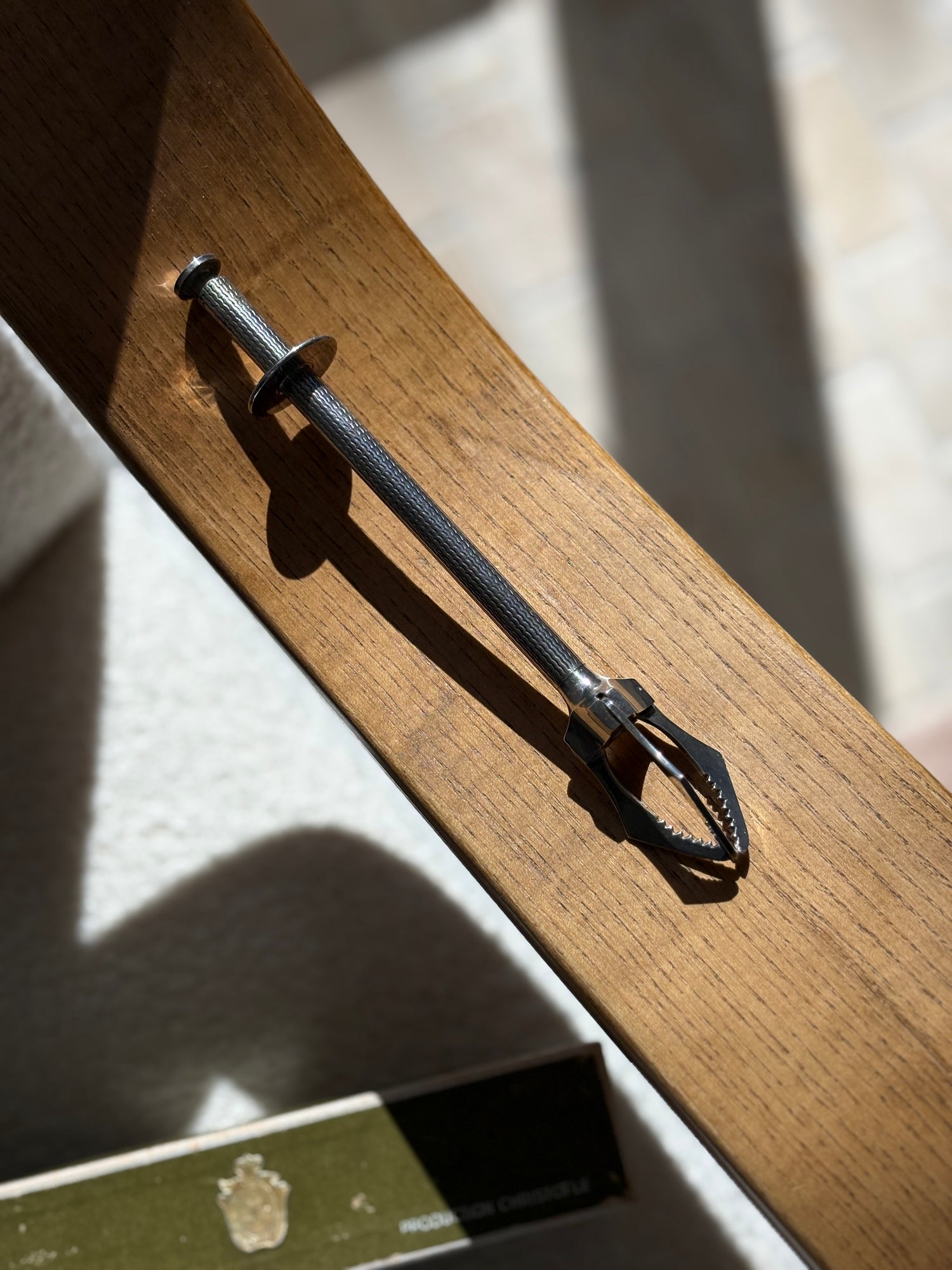 Christofle Mechanical Tongs – Engine Turned Silverplate with Original Box | Collectors Gene