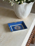 Christofle Oceana Blue Gingko Porcelaine Vide Poche Tray | Collectors Gene