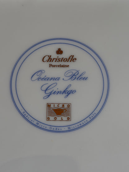 Christofle Oceana Blue Gingko Porcelaine Vide Poche Tray | Collectors Gene