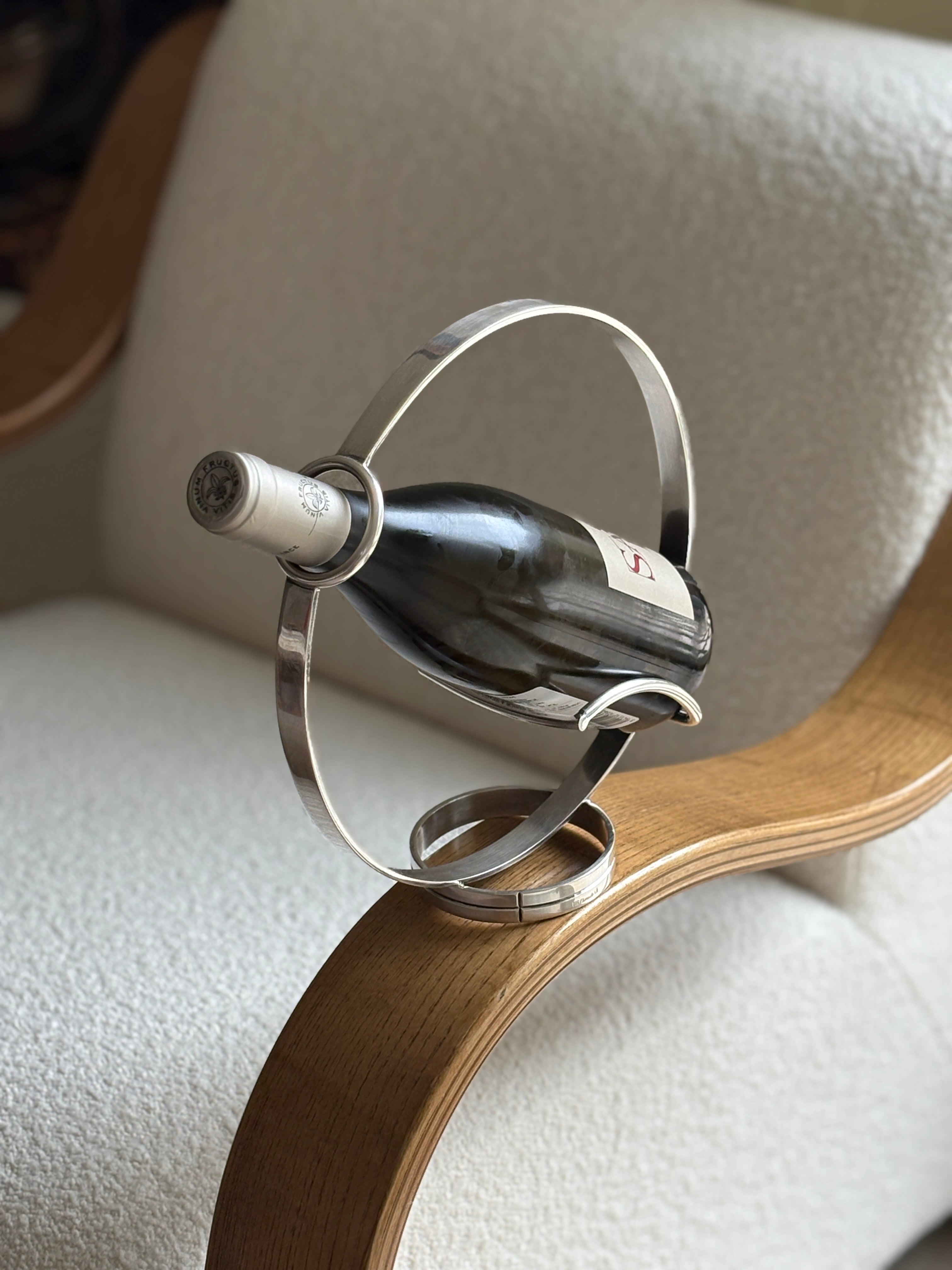 Christofle “Vertigo” Sculptural Wine Bottle Holder