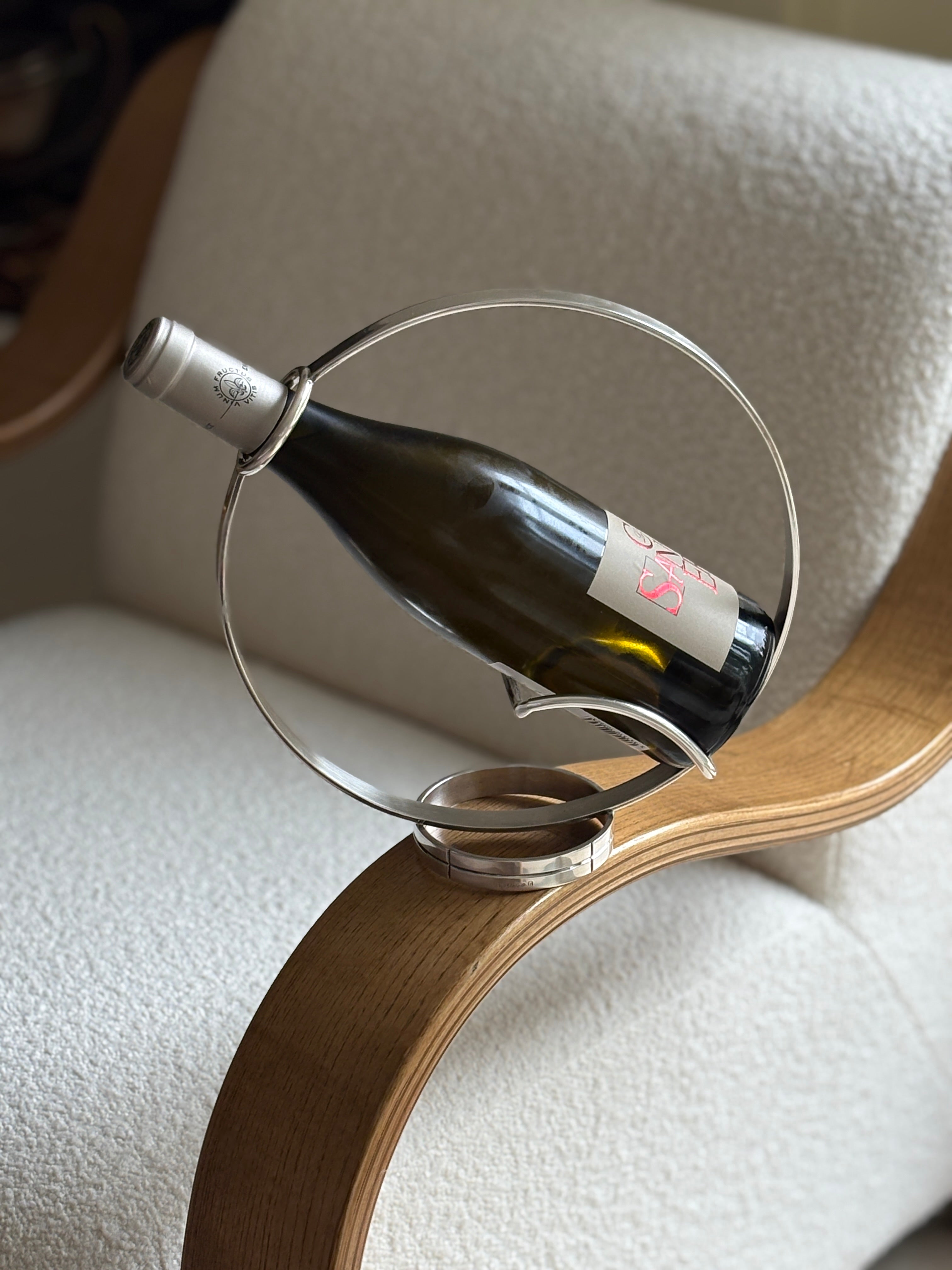 Christofle “Vertigo” Sculptural Wine Bottle Holder