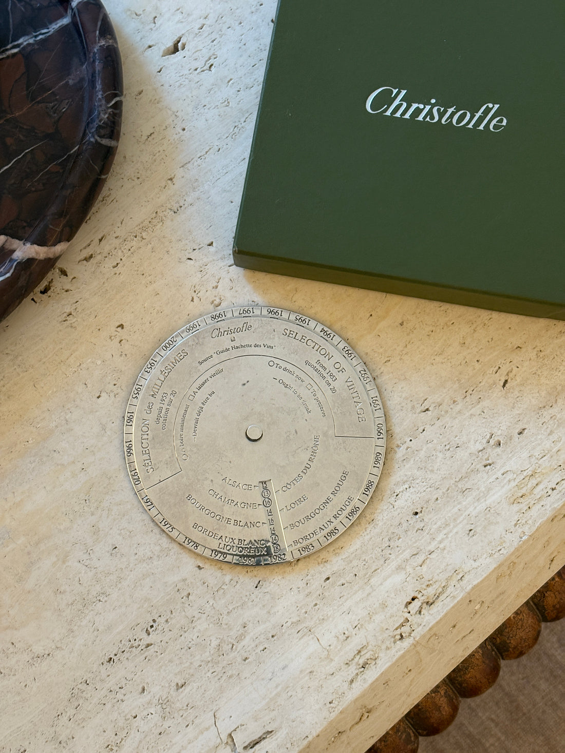 Christofle Wine Rating Disc with Box | Collectors Gene