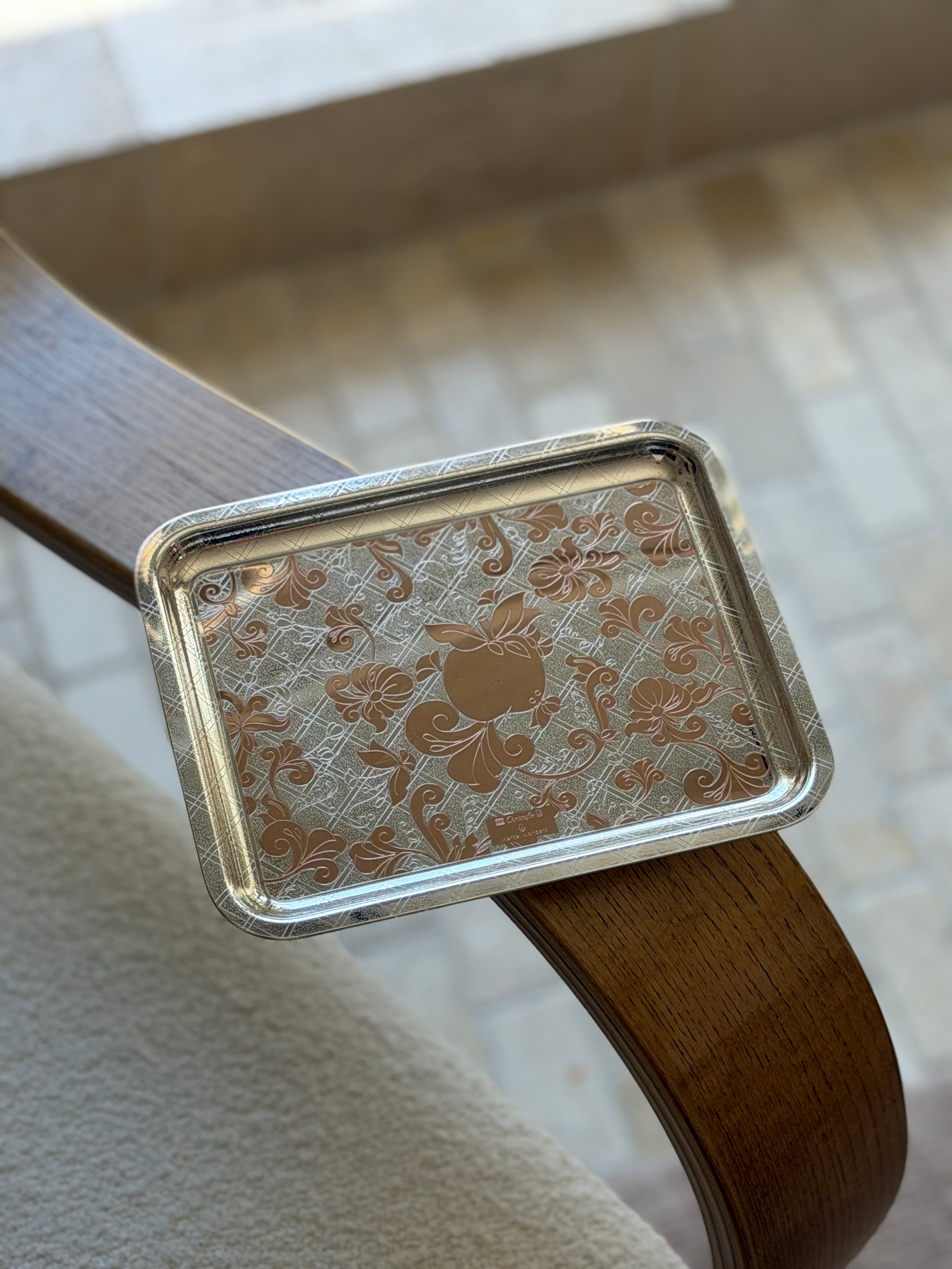 Christofle x Marcel Wanders Jardin Silver Rose Gold Tray | Collector Gene