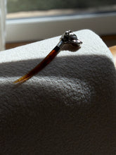 Chrome Dog Head Letter Opener with Amber Lucite Handle | Collectors Gene