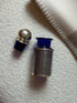 Cobalt Vanity Bottle with Sterling Silver Reticulated Mesh Sleeve - Collectors Gene