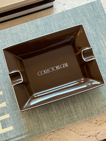 Collectors Gene Chocolate Brown Ceramic Ashtray | Rare & Collectible Pieces